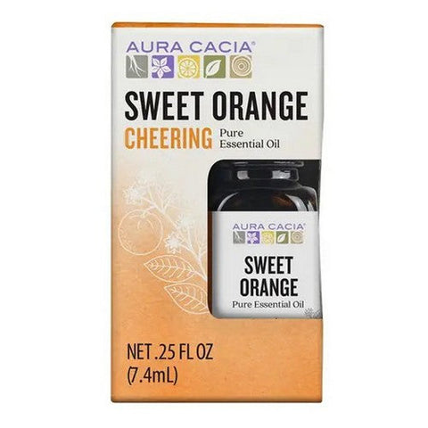 Aura Cacia, Sweet Orange Essential Oil Boxed, 0.25 Oz Aura Cacia