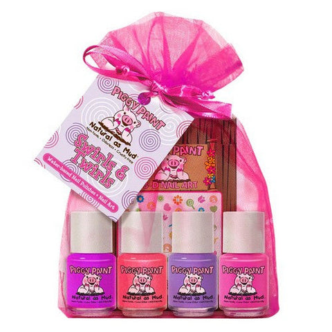Piggy Paint, Swirls And Twirls Nail Polish Gift Set, 1 Count Piggy Paint
