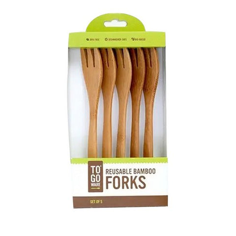 Reusable Bamboo Forks 5 Count by To-Go Ware