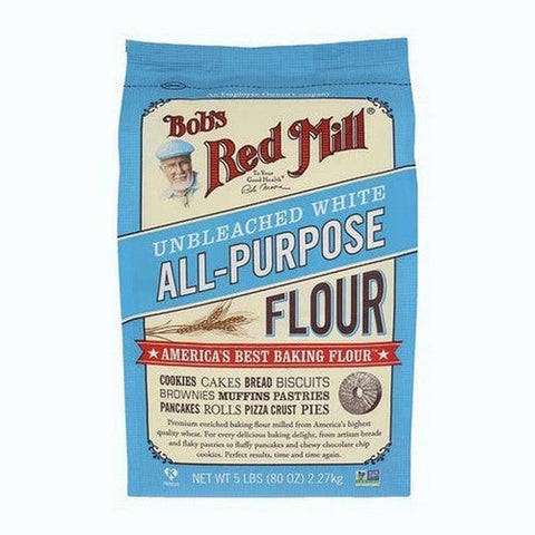 Bobs Red Mill, Unbleached White All-Purpose Flour, 5 Lb Bobs Red Mill