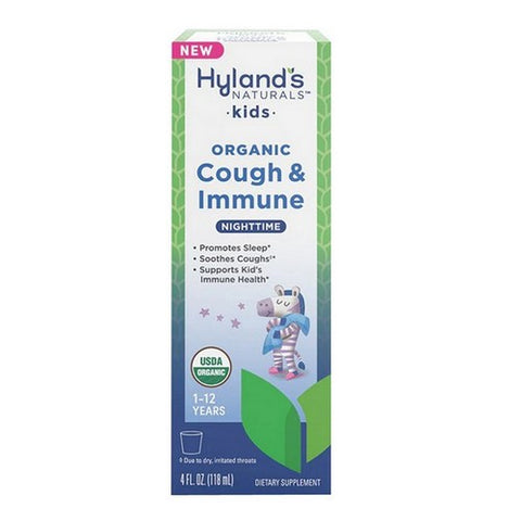 Hylands, Kids Organic Cough And Immune Nighttime, 4 Oz Hylands