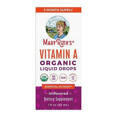 MaryRuth's, Organic Vitamin A Liquid Drops Unflavored, 1 Oz MaryRuth's