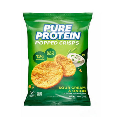 Pure Protein, Popped Crisp Sour Cream Onion, 12 Count Pure Protein