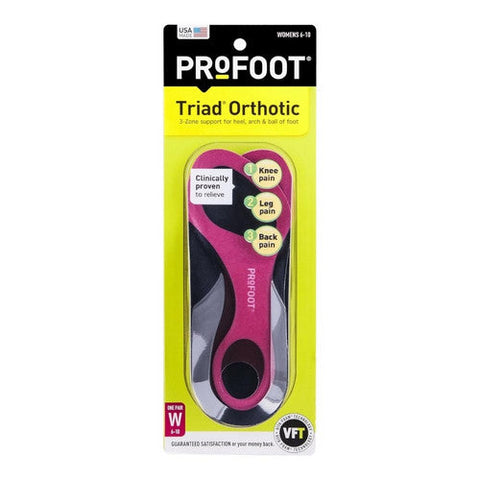 Profoot, Triad Orthotic Insoles Women 6-10, 1 Pair Profoot