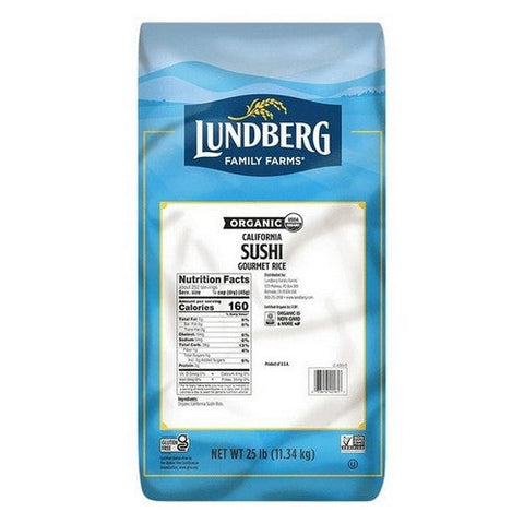Lundberg, Organic Sushi Short Grain White Rice, 25 Lbs Lundberg