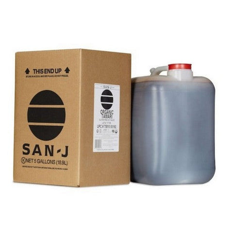 San J, Organic Wheat Free Gold Tamari, 5 Gallons San J