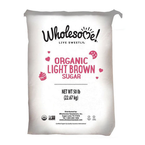 Wholesome, Wholesome Organic Light Brown Sugar, 50 Lbs Wholesome