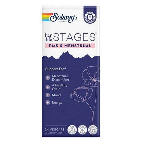 Solaray, PMS & Menstrual Support, 24 Count Solaray