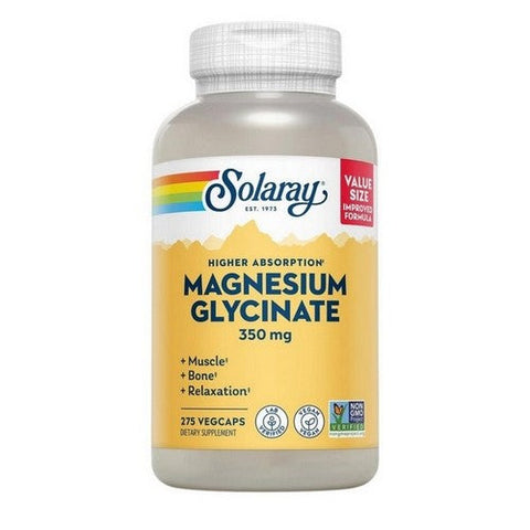 Solaray, High Absorption Magnesium Glycinate Powder Unflavoured, 350 Mg, 275 Count Solaray