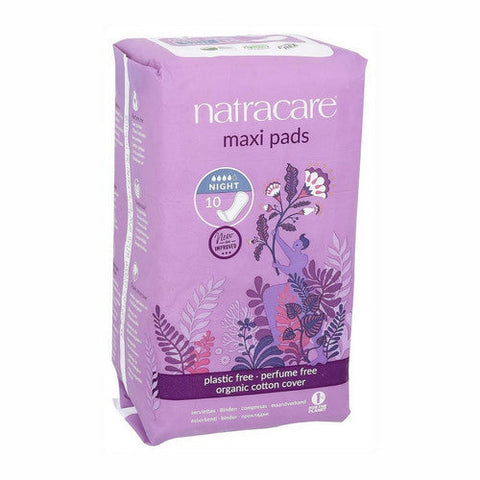 Natracare, Night-Time/Overnight Pads, 10 CT EA Natracare