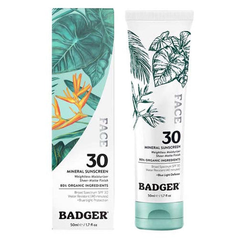 Badger Balm, Face Mineral Sunscreen SPF 30, 1.7 Oz Badger Balm