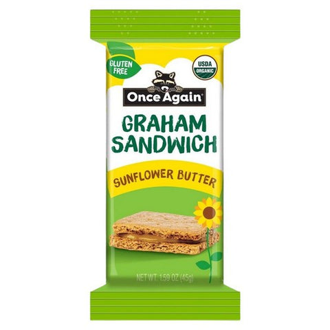 Once Again, Organic Sunflower Seed Butter Graham Cracker Sandwiches, 1.59 Oz (Case Of 8) Once Again
