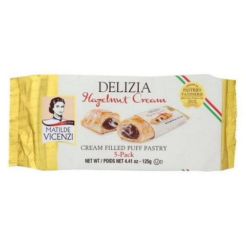 Vicenzi, Delizia Hazelnut Cream Puff Pastry, 4.41 Oz (Case Of 8) Vicenzi