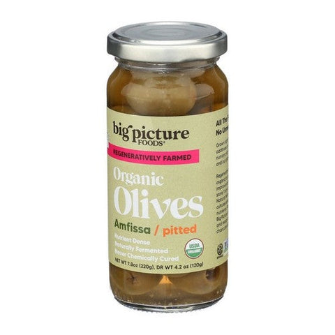 Big Picture Foods, Organic Amfissa Pitted Olives, 7.8 Oz (Case Of 8) Big Picture Foods
