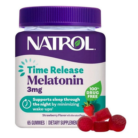 Time Release Melatonin Strawberry 65 Count by Natrol