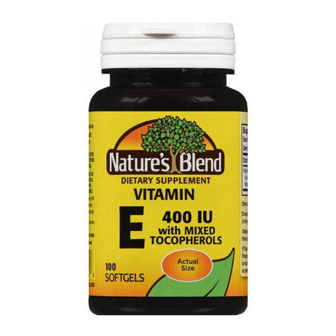 Nature's Blend, Vitamin E With Mixed Tocopherols, 400 IU, 100 Capsules Nature's Blend