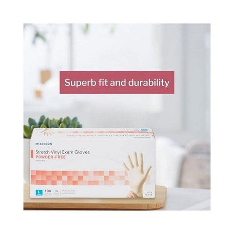 McKesson, Powder Free Synthetic Vinyl Exam Gloves, 100 Count