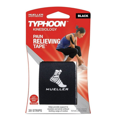 Mueller, Sports Medicine Typhoon Kinesiology Therapeutic Tape Black, 1 Count Mueller