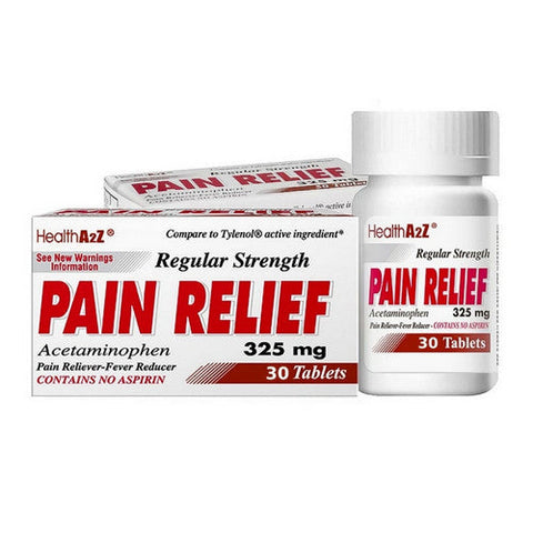 Health A2Z, Regular Strength Pain Relief, 325 Mg, 30 Count