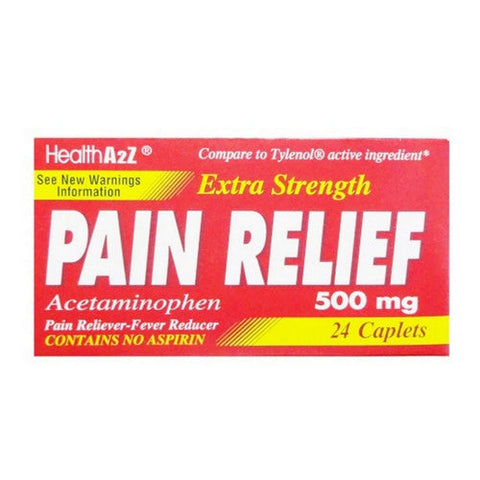 Health A2Z, Extra Strength Pain Relief, 500 Mg, 24 Capsules