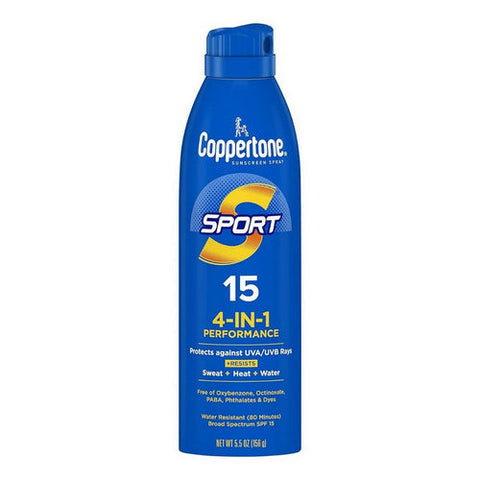 Coppertone, Sport Sunscreen Spray SPF 15, 5.5 Oz