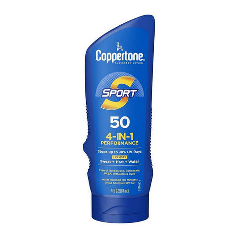 Coppertone, Sport 4-In-1 Performance Sunscreen Lotion Spf 50, 7 Oz