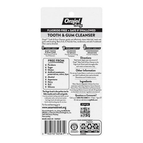 Baby Orajel, Tooth And Gum Cleanser 3-24 Months Fruity Fun, 1 Oz