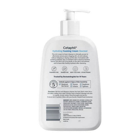 Cetaphil, Hydrating Foaming Cream Cleanser, 16 Oz