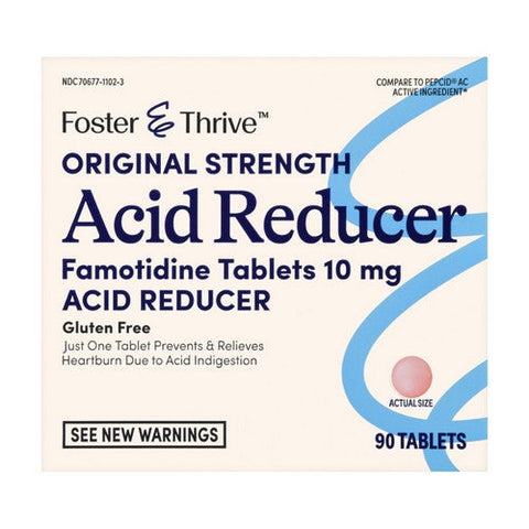 Foster And Thrive, Original Strength Acid Reducer, 10 Mg, 90 Tabs Foster And Thrive