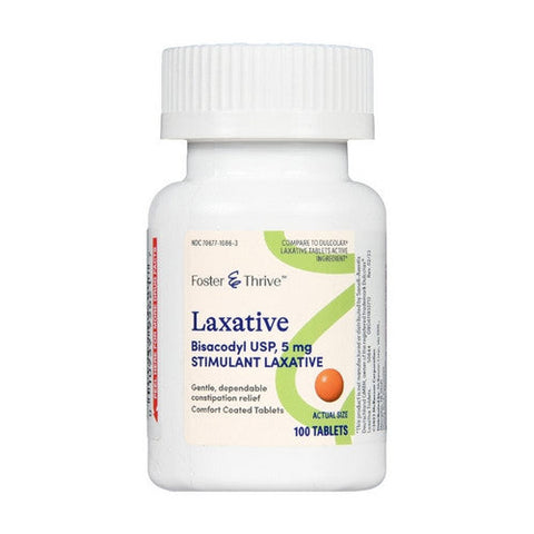 Foster And Thrive, Laxative Bisacodyl Usp, 5 MG, 100 Tabs Foster And Thrive