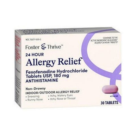 Foster And Thrive, 24 Hour Allergy Relief, 180 Mg, 30 Tabs Foster And Thrive