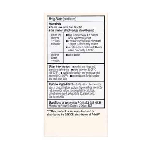 Foster And Thrive, Ibuprofen Coated Caplets, 200 Mg, 100 Tabs Foster And Thrive