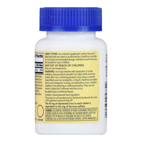 Foster And Thrive, Iron Slow Release, 45 Mg, 60 Tabs Foster And Thrive