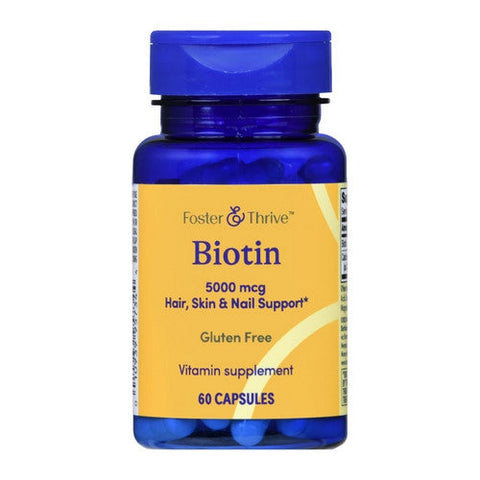 Foster And Thrive, Biotin, 5000 Mcg, 60 Capsules Foster And Thrive