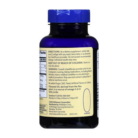 Foster And Thrive, Flaxseed Oil, 1000 Mg, 100 Softgels Foster And Thrive
