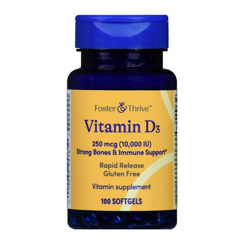 Foster And Thrive, Vitamin D3, 250 Mcg, 100 Softgels Foster And Thrive