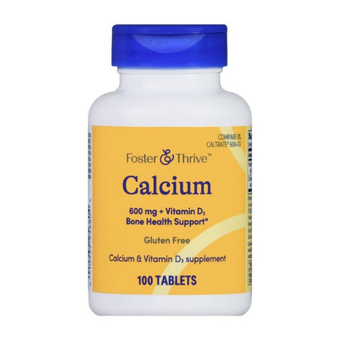 Foster And Thrive, Calcium Plus Vitamin D3, 600 Mg, 100 Tabs Foster And Thrive
