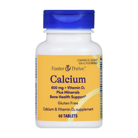 Foster And Thrive, Calcium Plus Vitamin D3 And Minerals, 600 Mg, 60 Tabs Foster And Thrive