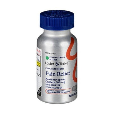 Foster And Thrive, Extra Strength Pain Relief Acetaminophen Caplets, 500 Mg, 120 Caps Foster And Thrive