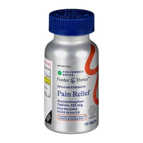 Regular Strength Pain Relief Acetaminophen 120 Tabs by Foster And Thrive