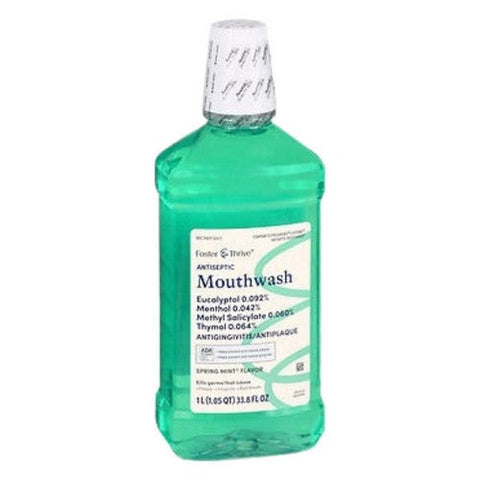Foster And Thrive, Mouthwash Spring Mint, 33.8 Oz Foster And Thrive