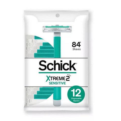 Carefree, Schick Xtreme2 Sensitive Razors, 12 Count Schick