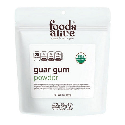 Foods Alive, Organic Guar Gum Powder, 8 Oz Foods Alive
