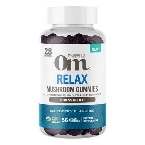 Om Mushrooms, Relax Mushroom Blueberry Gummies, 56 Gummies Om Mushrooms