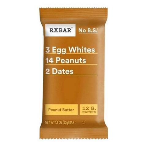 Rxbar, Peanut Butter Protein Bars, 1.8 Oz X 5 Count (Case Of 6) Rxbar