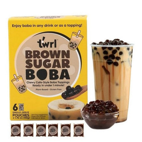 Twrl Milk Tea, Brown Sugar Boba, 1.76 Oz X 6 Count (Case Of 6) Twrl Milk Tea