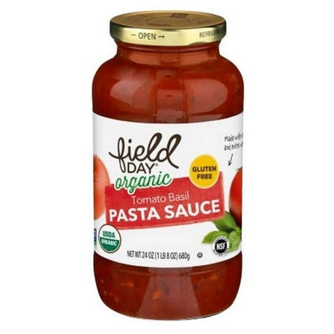 Field Day, Organic Tomato Basil Pasta Sauce, 24 Oz (Case Of 12) Field Day