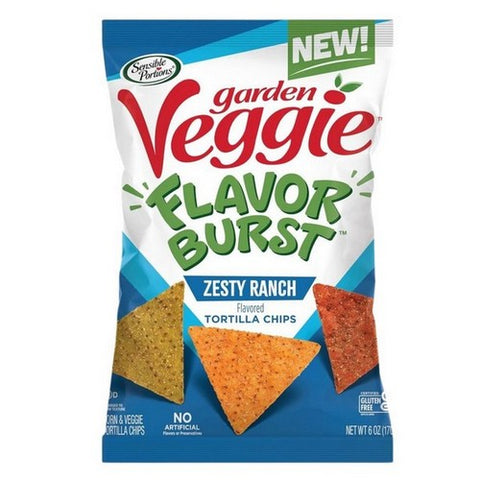 Sensible Portions, Garden Veggie Zesty Ranch Tortilla Chips, 6 Oz (Case Of 6) Sensible Portions