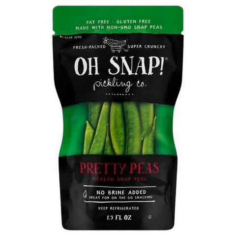 OhSnap!, Pretty Peas Pickled Snap Peas, 1.5 Oz (Case Of 12) OhSnap!