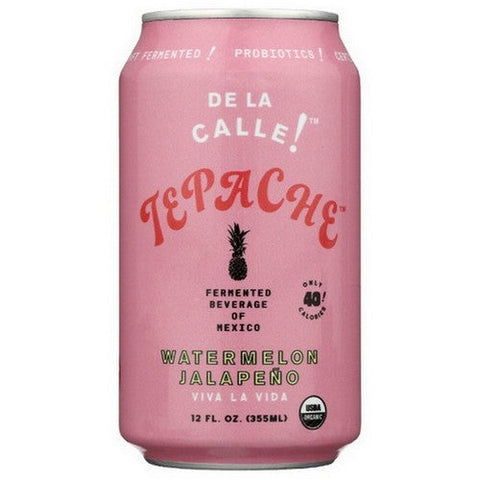 De La Calle, Fermented Beverage Tepache Watermelon Jalapeno, 12 Oz (Case Of 12) De La Calle